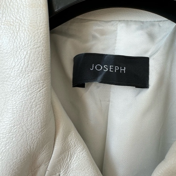 Joseph Biker Calf Leather Jacket, White, Size 34 - Picture 16 of 16